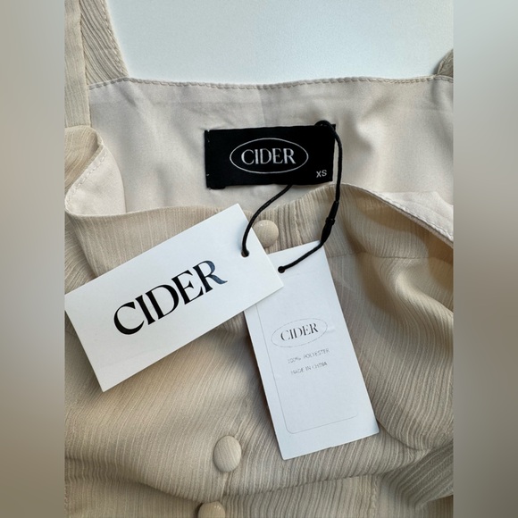 NWT Cider Ivory Cream Coquette Ruffle Corset Mini Dress XS - Picture 10 of 10